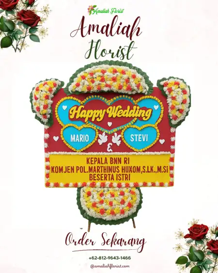 Papan Bunga Pernikahan Raja